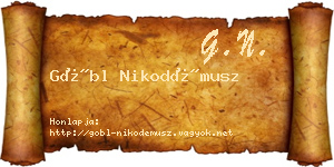 Göbl Nikodémusz névjegykártya